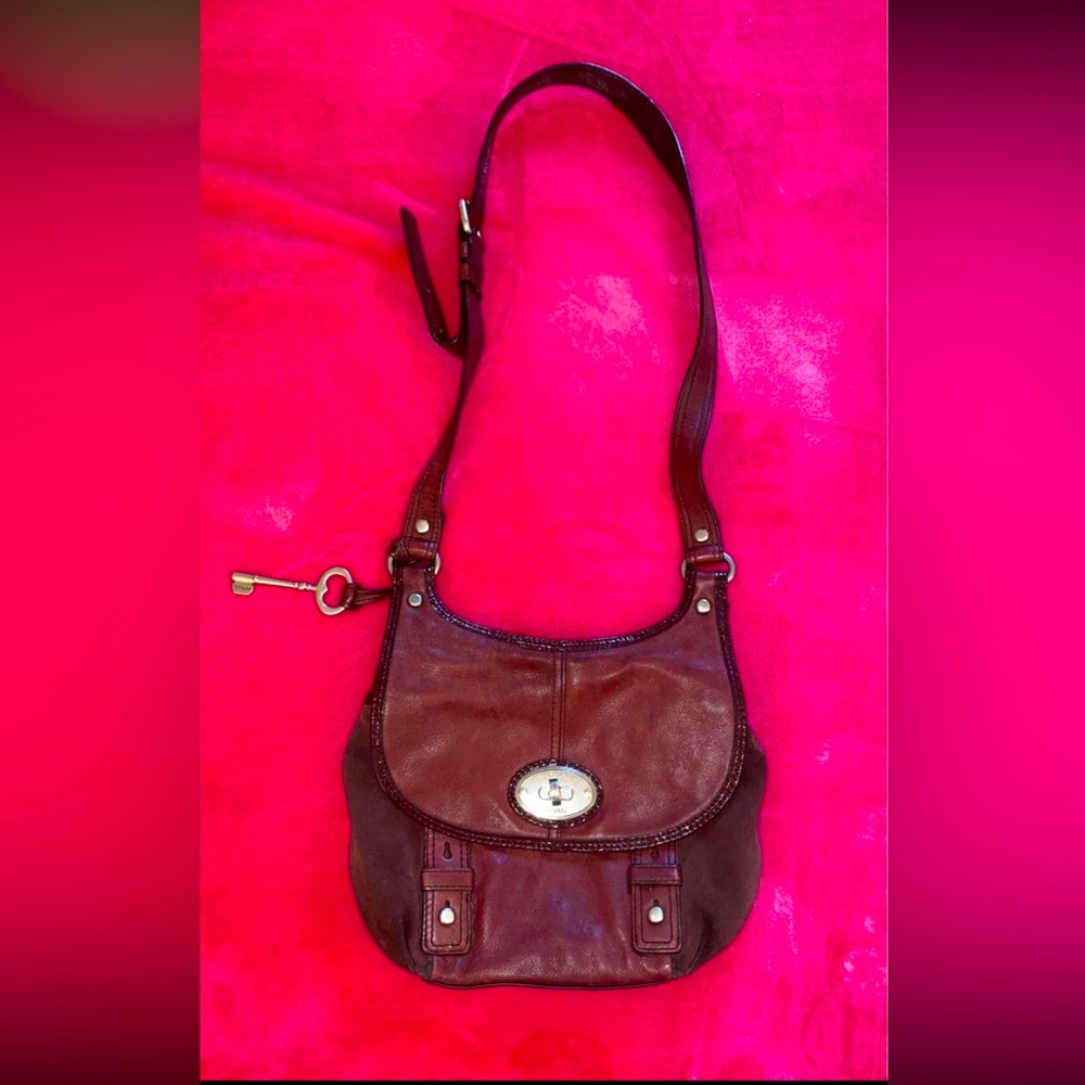 FOSSIL Maroon Medium Shoulder/Crossbody Bag